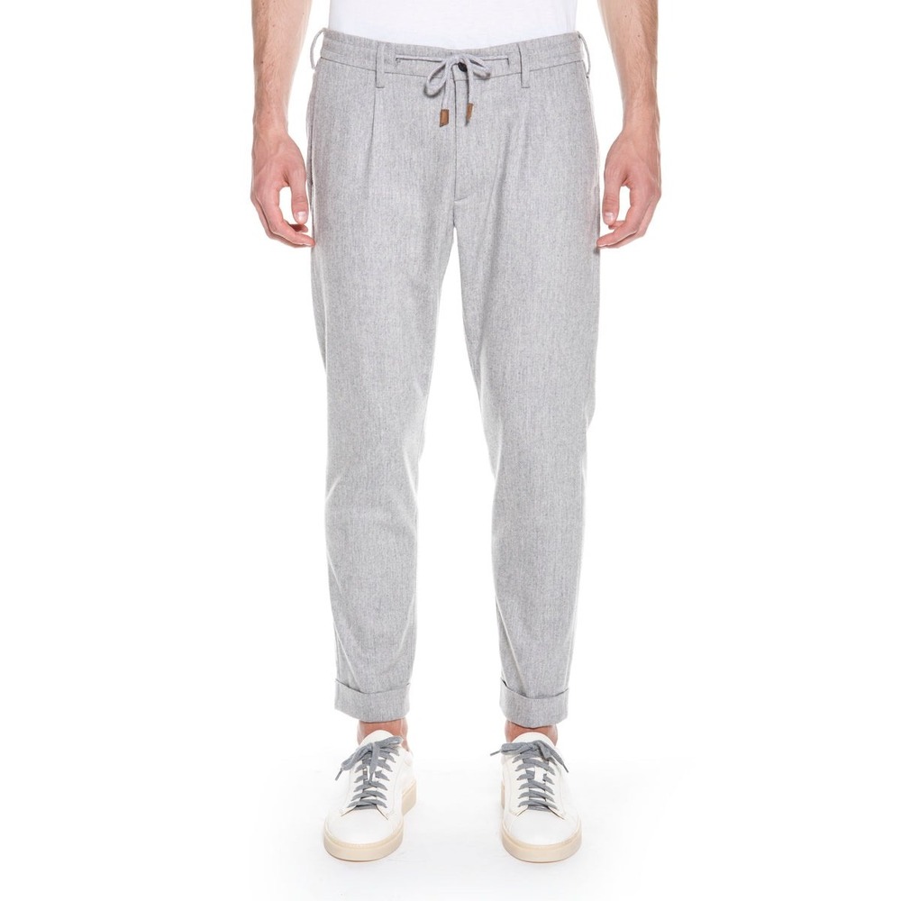 Eleventy Milano Platinum Mens Grey‎ Wool Cashmere Blend Trousers Size 33 Italy